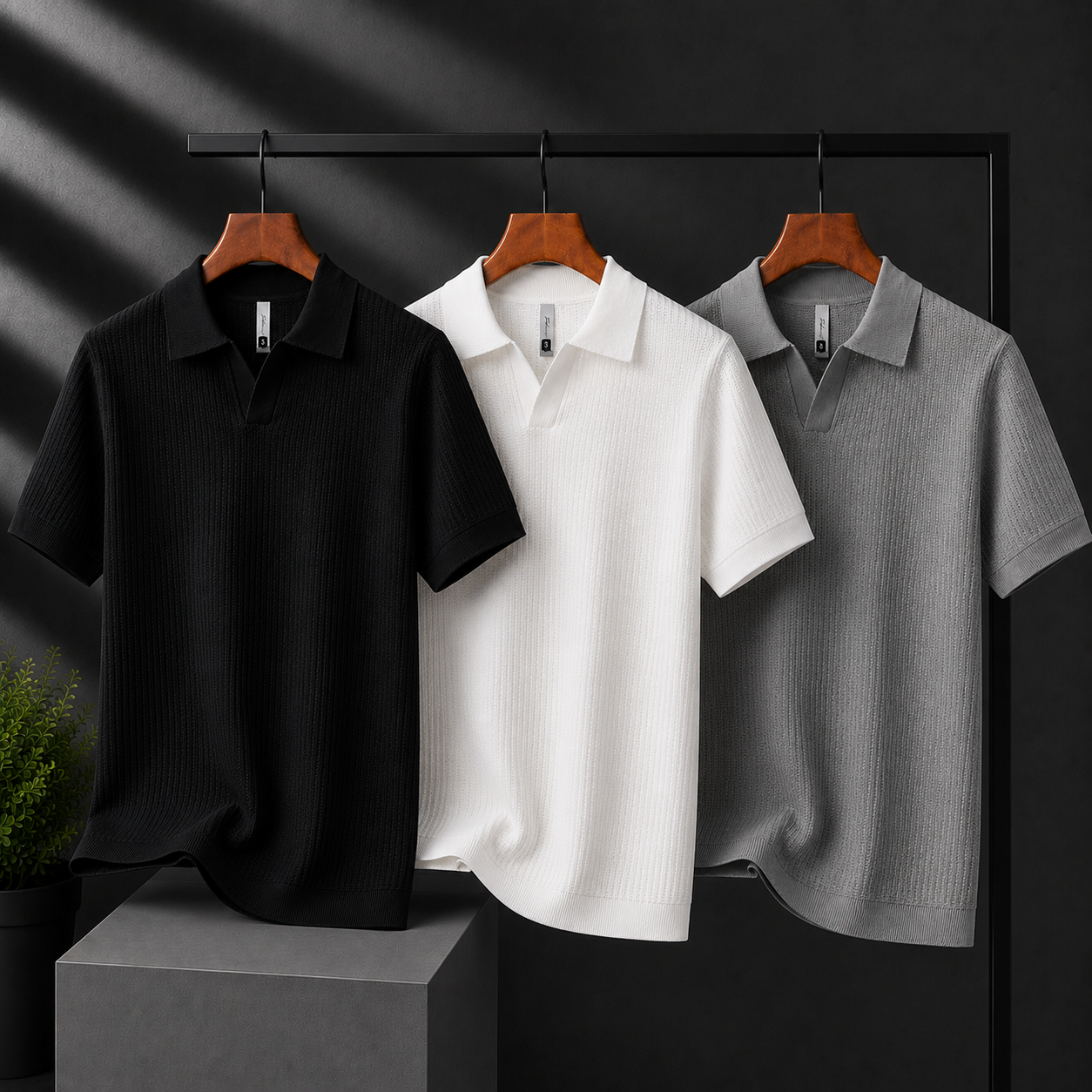 Basik - Monaco Linen Polo | 3-Pack